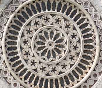 Rose window of the St. Francis Basilica in Assisi